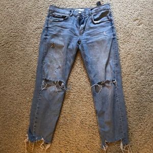Zara Ripped Boyfriend Jeans